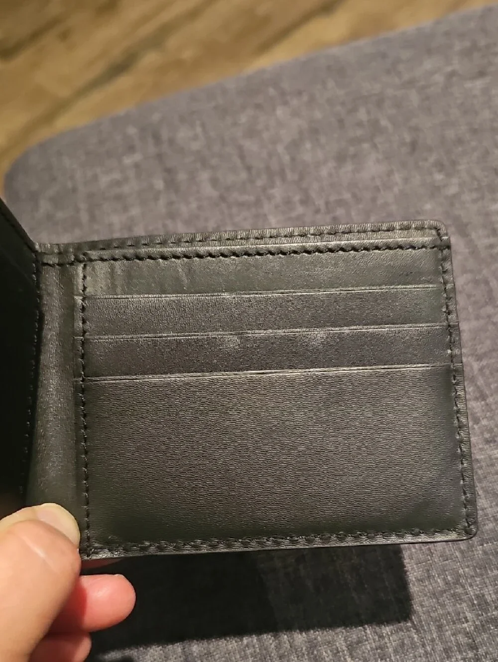 Harley-Davidson Leather Black Embossed Logo Wallet Bi Fold Men Motorcycle
